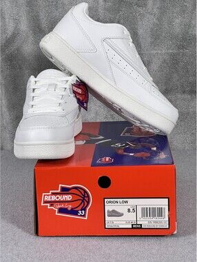 Patrick Ewing Athletics Men’s 8.5 Rebound Orion Low All White - New IN BOX
